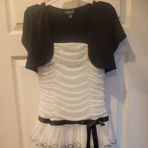 Girls Black/white dress